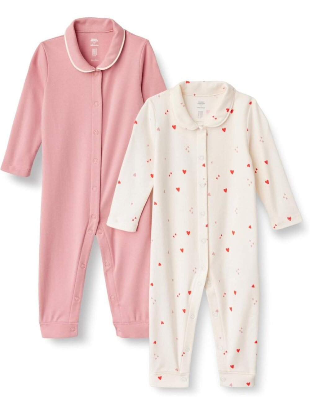Cozy Unisex Cotton Footless Sleepsuits for Babies - 2-Pack, Soft & Breathable
